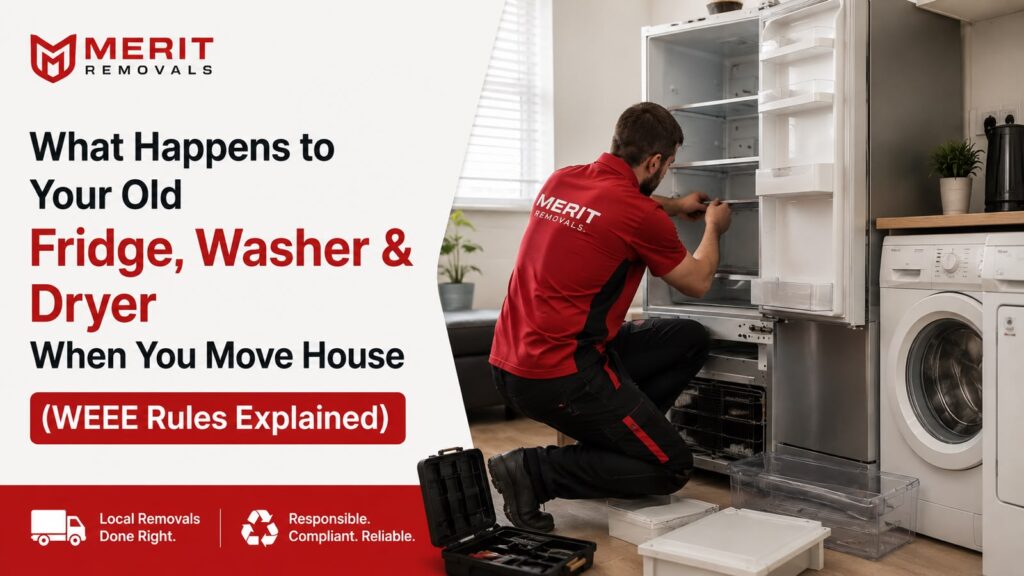 Merit Removals team member dismantling furniture ahead of a house move